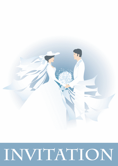 Carte Invitation De Mariage Bleu : Envoyer une Carte 