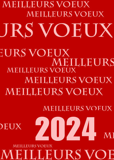 Carte Meilleurs Voeux Répété Sur Un Fond Rouge : Envoyer 