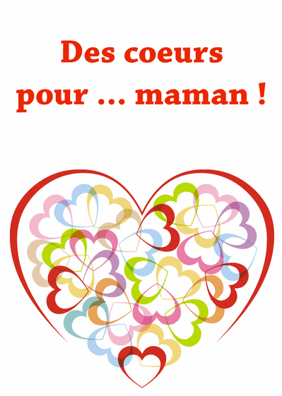 Carte Des Coeurs Pour Maman Envoyer Une Vraie Carte Fete Des Meres Des 0 99 Merci Facteur