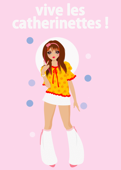 Carte Vive Les Catherinettes : Envoyer une Carte Sainte 