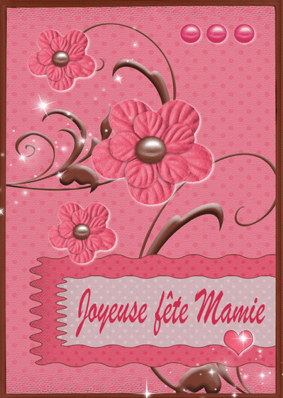 Carte Joyeuse Fête Mamie Avec Des Fleurs Roses : Envoyer Carte Joyeuse Fête Mamie Avec Des Fleurs Roses : Envoyer