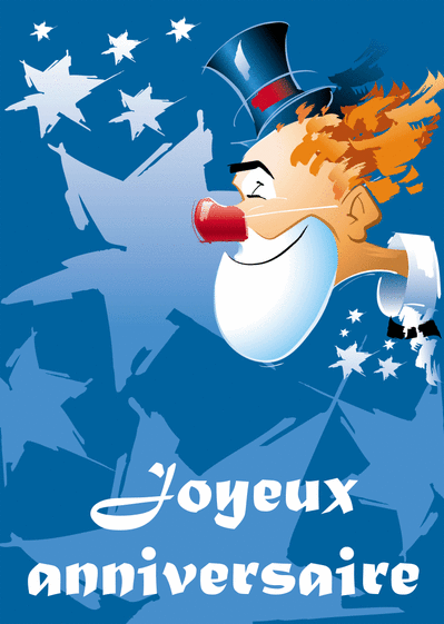 Carte Joyeux Anniversaire Du Clown Envoyer Une Vraie Carte Anniversaire Enfant Des 0 99 Merci Facteur