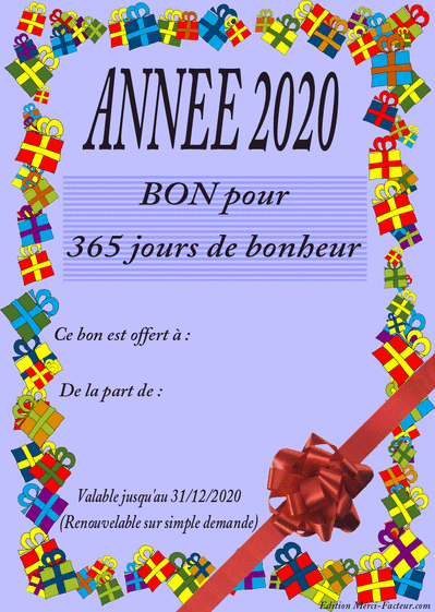 Carte de voeux originale pour 2019, envoyer cette carte 