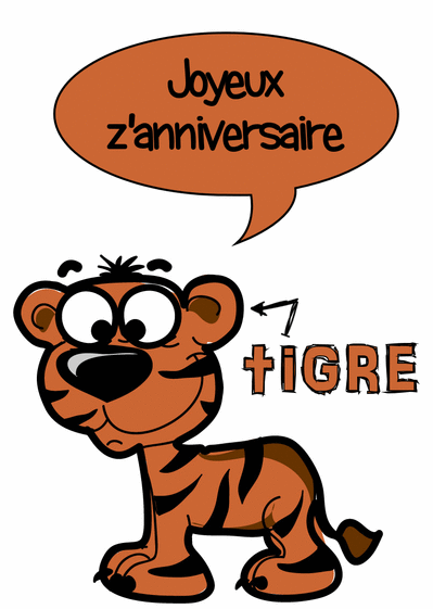 Carte Joyeux Anniversaire Avec Un Tigre Envoyer Une Vraie Carte Anniversaire Z Animaux Des 0 99 Merci Facteur