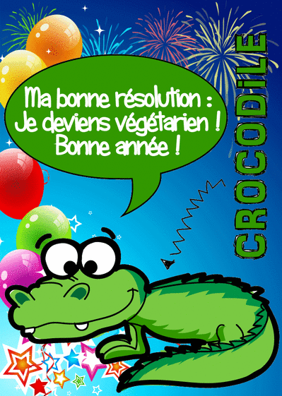 Carte De Veux Crocodile : Envoyer une Carte De Voeux 2019 