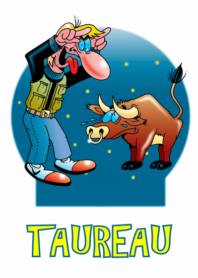 Carte Le Signe Du Taureau Envoyer Une Vraie Carte Humour Horoscope Des 0 99 Merci Facteur