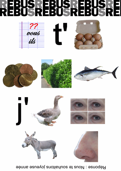 Carte Rebus De La Nouvelle Annee 22 Envoyer Une Vraie Carte De Voeux Originale Pour 22 Des 0 99 Merci Facteur