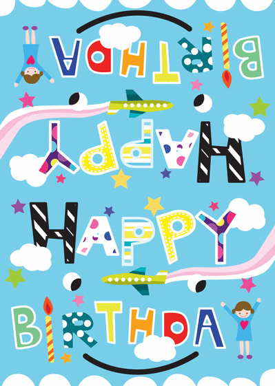 Carte Happy Birthday Pour Les Enfants Envoyer Une Vraie Carte Anniversaire Enfant Des 0 99 Merci Facteur