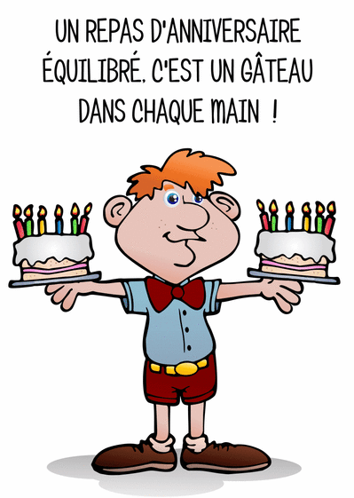 Carte Un Gateau D Anniversaire Dans Chaque Main Envoyer Une Vraie Carte Anniversaire Humour Des 0 99 Merci Facteur