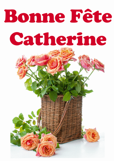 Carte Bonne Fête Catherine Avec Un Bouquet : Envoyer une 