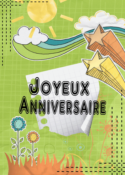 Carte Dessin Joyeux Anniversaire Envoyer Une Vraie Carte Anniversaire Enfant Des 0 99 Merci Facteur