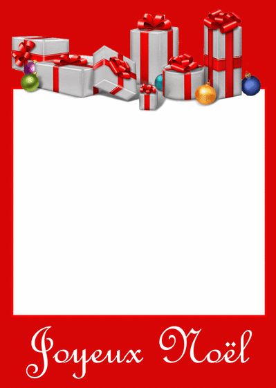 Carte Des Cadeaux De Noël Sur Un Fond Rouge : Envoyer une 