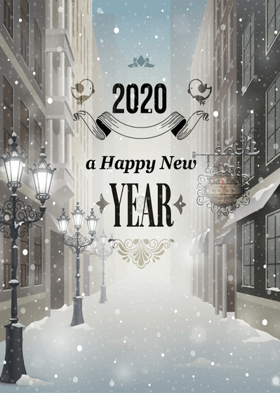 Carte Happy New Year Dans Une Rue De Londres : Envoyer une 