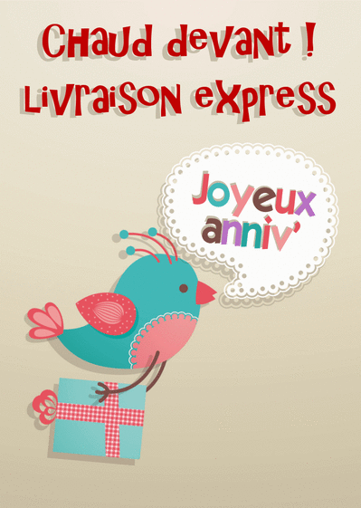 Carte Livraison Express Cadeau D Anniversaire Envoyer Une Carte Anniversaire En Retard Des 0 99 Merci Facteur