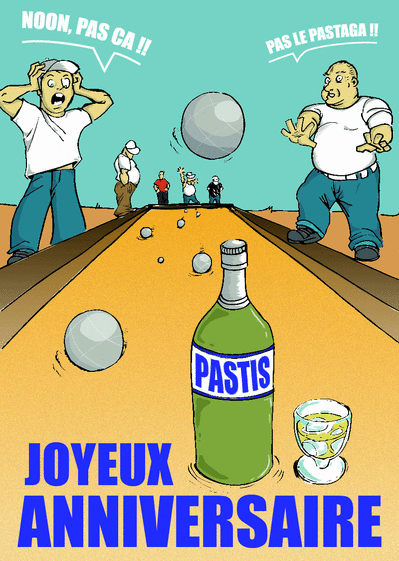 Carte Une Partie De Pétanque Et Un Pastis : Envoyer une 