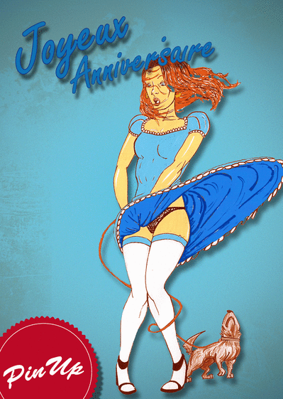 Carte Un Coup De Vent Sur La Pin Up Envoyer Une Carte Anniversaire Pin Up Des 0 99 Merci Facteur