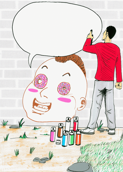 Carte Graff Gros Bebe Punk Envoyer Une Carte Street Art Personnalisable Des 0 99 Merci Facteur