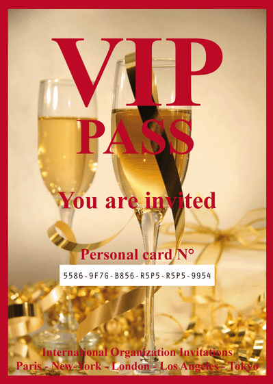 Carte Vip Pass Invitation : Envoyer une Carte D'invitation 