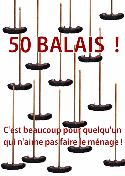 Carte 50 Balais 50 Ans