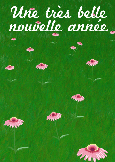 Carte Bonne Année 2019 Dans Une Prairie : Envoyer une 