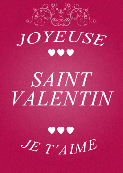 carte joyeuse st valentin je taime carte saint valentin