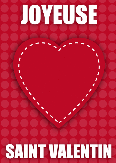 Carte Le Gros Coeur De Saint Valentin - personnalisable 
