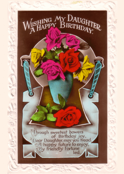 Carte Joyeux Anniversaire A Ma Fille Envoyer Une Vraie Carte D Anniversaire Ancienne En Anglais Des 0 99 Merci Facteur