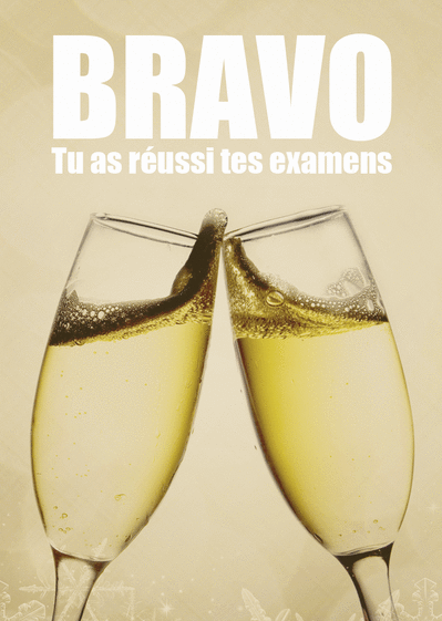 Carte Examens Fêtés Au Champagne : Envoyer une Carte D 