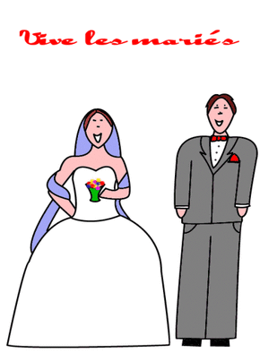 Carte Vive Les Maries Dessin D Enfant Envoyer Une Carte Felicitations Mariage Des 0 99 Merci Facteur