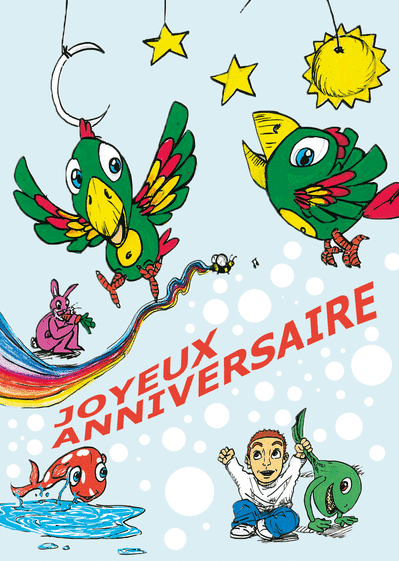 Carte Les Oiseaux Rigolos D Anniversaire Envoyer Une Carte Anniversaire Enfant Des 0 99 Merci Facteur