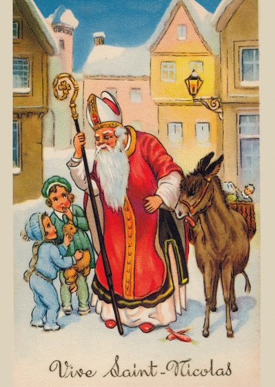 Carte Saint Nicolas Et Son Ane Envoyer Une Carte Ancienne Saint Nicolas Des 0 99 Merci Facteur