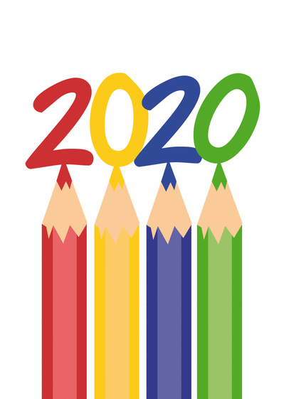 Carte Nouvelle Année 2019 Au Crayon De Couleur : Envoyer Carte Nouvelle Année 2019 Au Crayon De Couleur : Envoyer