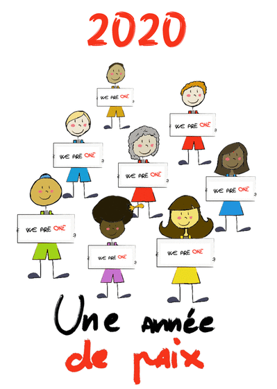Carte Une Année De Paix We Are One : Envoyer une Carte De 