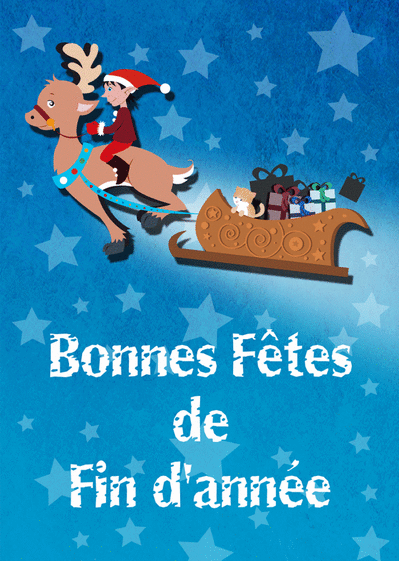 Carte Fin D Annee En Traineau : Envoyer une vraie Carte De Noël