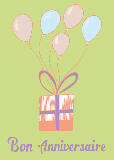 Carte Bon Anniversaire Et Le Cadeau Qui S Envole Envoyer Une Vraie Carte Anniversaire Enfant Des 0 99 Merci Facteur