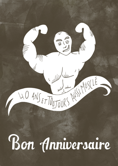Carte 40 Ans Et Toujours Aussi Muscle Envoyer Une Vraie Carte Anniversaire 40 Ans Des 0 99 Merci Facteur Carte 40 Ans Et Toujours Aussi Muscle Envoyer Une Vraie Carte Anniversaire 40 Ans Des 0 99 Merci Facteur