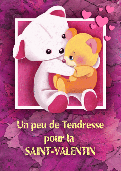 Carte Tendresse Nounours Envoyer Une Vraie Carte Saint Valentin Mignonne Des 0 99 Merci Facteur