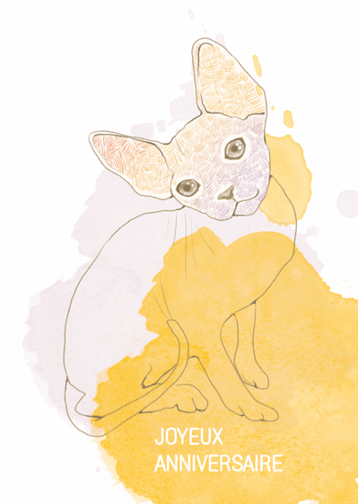 Carte Joyeux Anniversaire Yeux De Chat Envoyer Une Vraie Carte Anniversaire Chat Des 0 99 Merci Facteur