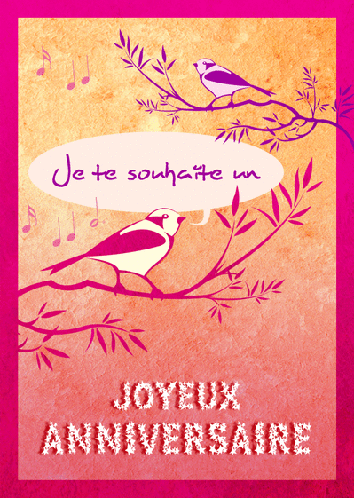 Carte Joyeux Anniversaire Et Oiseaux Envoyer Une Carte Anniversaire Animaux Des 0 99 Merci Facteur