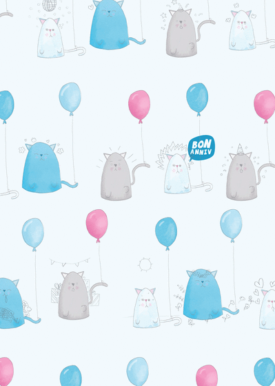 Carte Bon Anniv Des Petits Chats Envoyer Une Vraie Carte Anniversaire Chat Des 0 99 Merci Facteur
