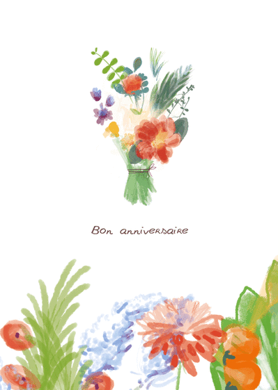 Carte Bon Anniversaire Et Joli Bouquet Envoyer Une Vraie Carte Anniversaire Fleurs Des 0 99 Merci Facteur