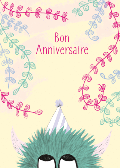 Carte Petit Monstre D Anniversaire Envoyer Une Vraie Carte Anniversaire Enfant Des 0 99 Merci Facteur
