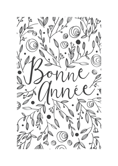 Coloriage Carte De Voeux 2020