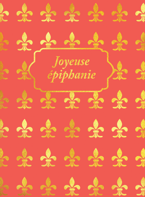carte Étoiles dorées pour l'Épiphanie 