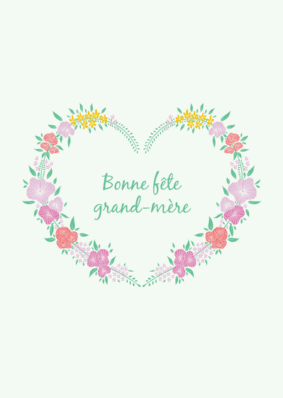 Carte Fete Des Grand Meres Coeur De Fleurs Envoyer Une Carte Fete Des Grand Meres Des 0 99 Merci Facteur