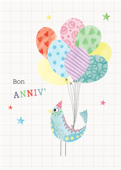 Carte Drole D Oiseau D Anniversaire Sur Un Cahier Envoyer Une Vraie Carte Anniversaire Des 0 99 Merci Facteur