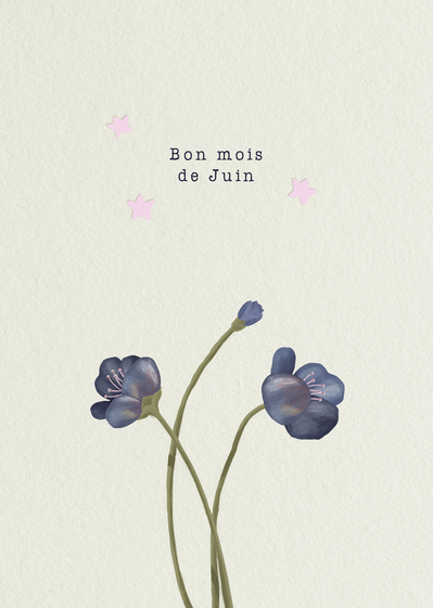Carte Bon Mois De Juin Et Petites Etoiles Envoyer Une Vraie Carte De Juin Des 0 99 Merci Facteur