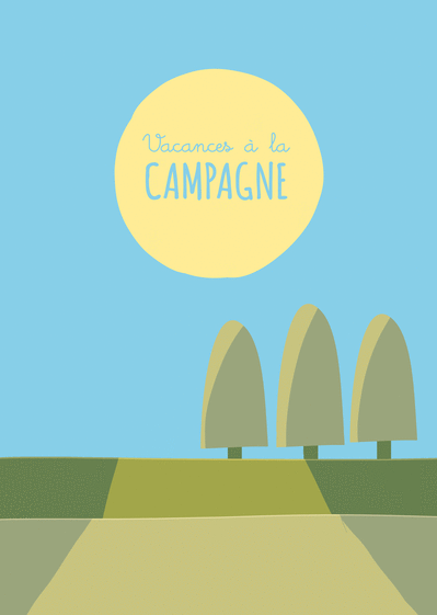 Carte Vacances A La Campagne Envoyer Une Carte Postale De Juillet Et D Ete Des 0 99 Merci Facteur