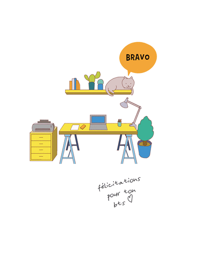 Carte Felicitations Pour Ton Bts Envoyer Une Vraie Carte D Examen Reussi Des 0 99 Merci Facteur