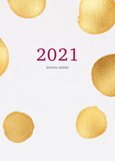 Carte Une Bonne Année 2021 Dorée : Envoyer une Carte De 